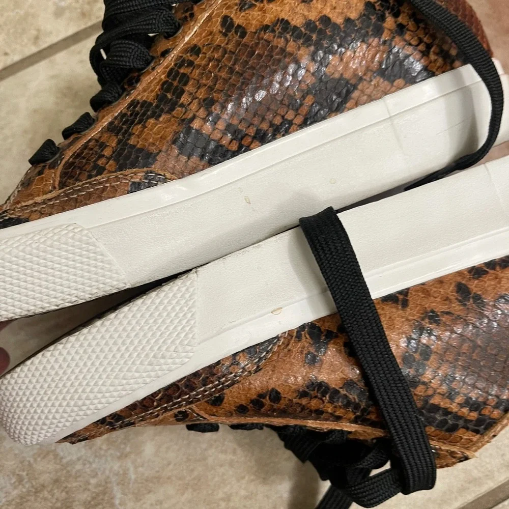 mens rag and bone Snake Skin Sneakers 37EU Or 7 US Lace Up‎ platform Laceup